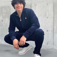 Men s Fila Solid Navy Blue Velour Casual Outfit Set Tracksuits NWT