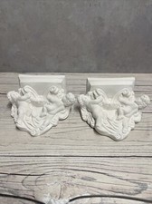Bespoke 2 Aged Plaster Cherub Angel Wall furniture Plaque French Shabby Moulding