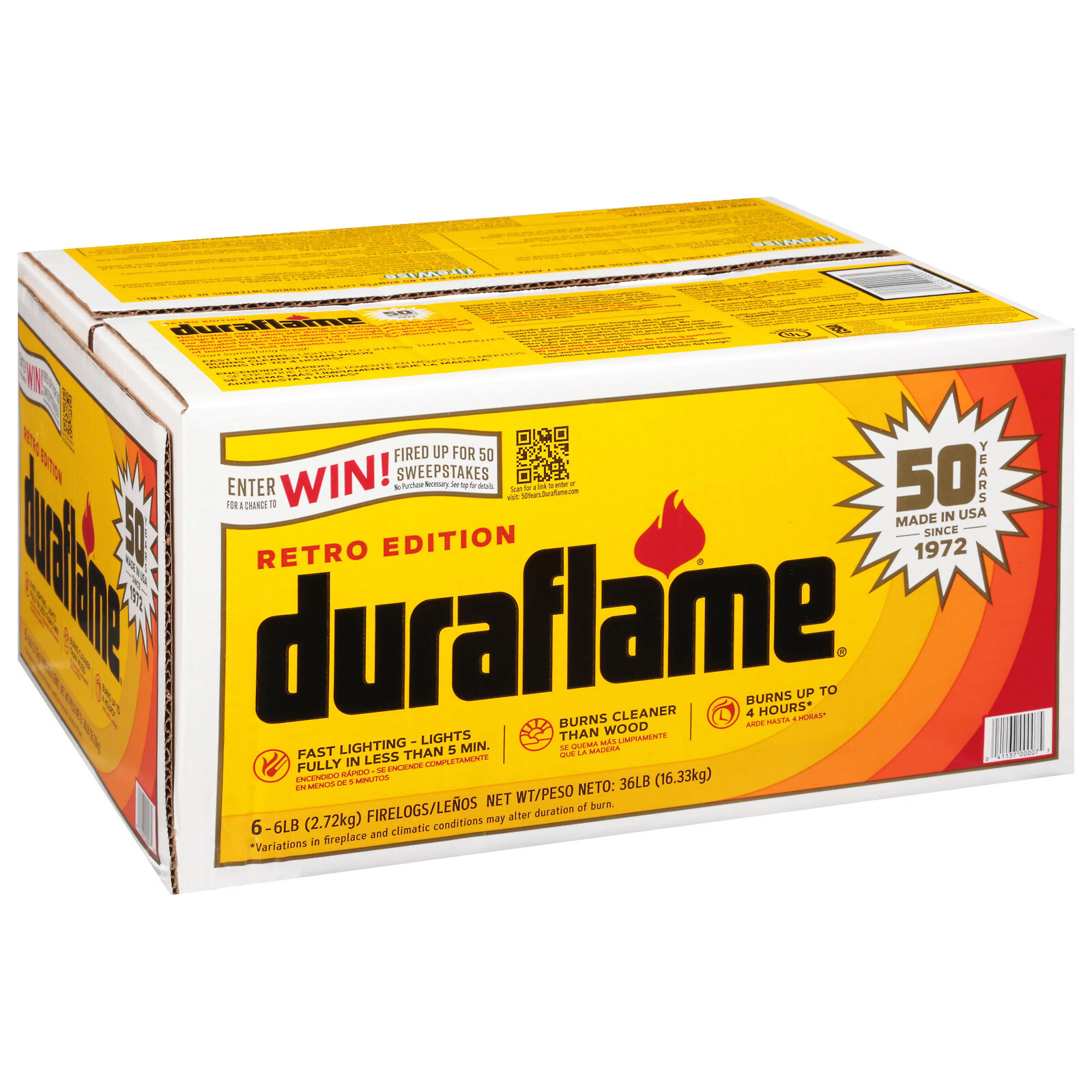 Duraflame 6lb Firelogs 6-Pack Case, 4 Hour Burn | eBay