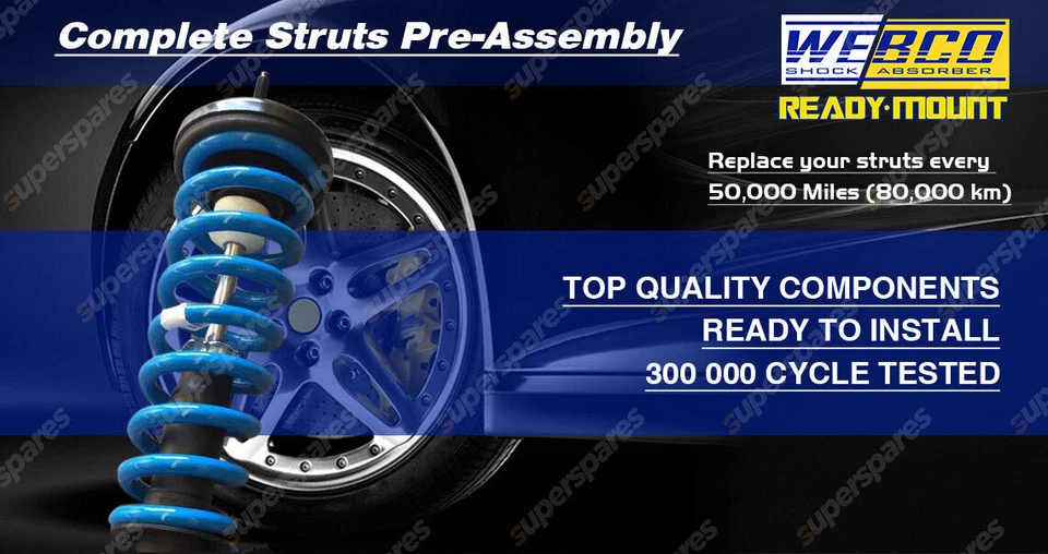 Front Webco STD Pro complete struts for FORD FALCON AU1 2 3 SEDAN 98-02 - image 3 of 4