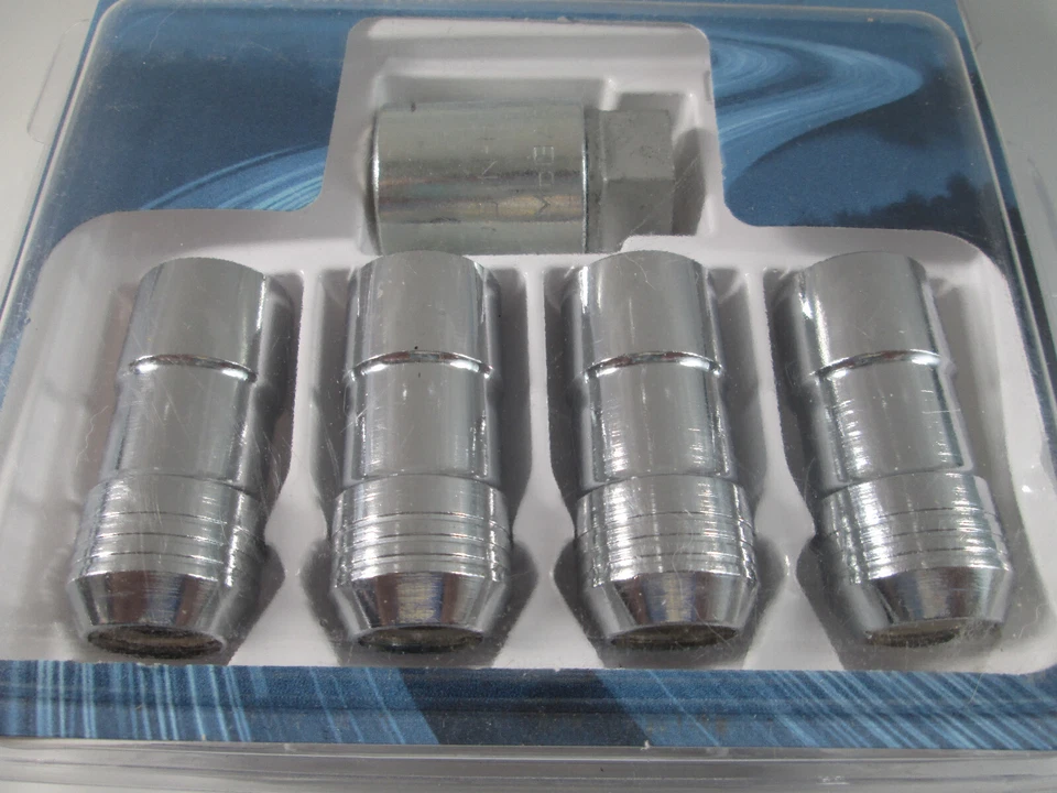 Accesorios GM Cerraduras de rueda cromadas y llave Cadillac Buick GMC Chevy OEM 09599493 Foto 2 de 4