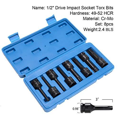 Torx Bit Set 5-teilig – T45 Bis T70, 1/2" Antrieb Für Ratsche & Knarren, Mit Aufbewahrungsschale