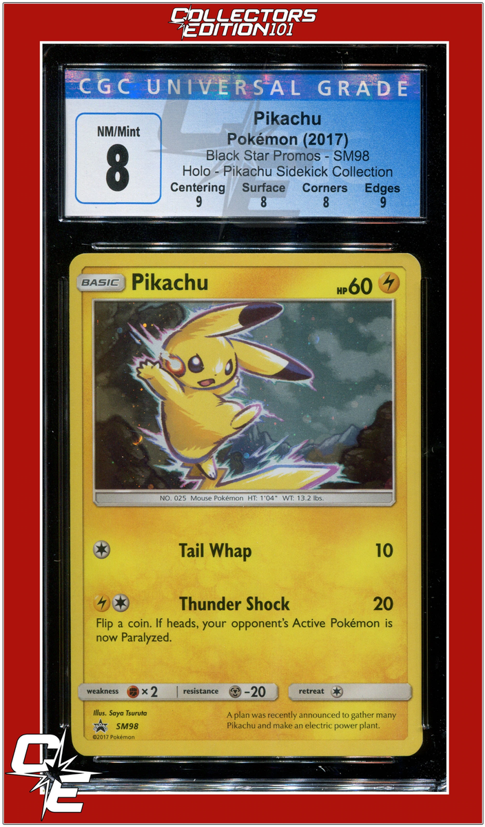SM Black Star Promo SM98 Pikachu Holo CGC 8 - Subgrades | eBay