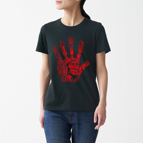 Indianer Indigene rote Hand Indianer Blut Thema T-Shirt Herren Damen NEU - Bild 4 von 9