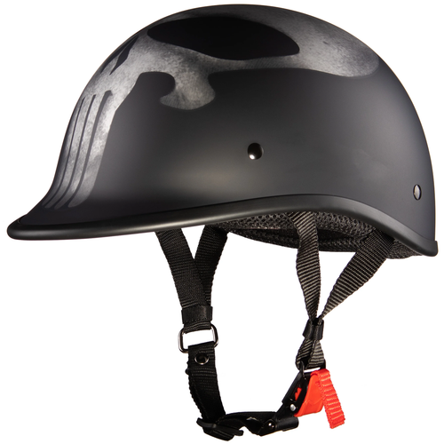 World's Smallest, Lightest  DOT Twister Polo Half Helmet - Punisher - Foto 1 di 6