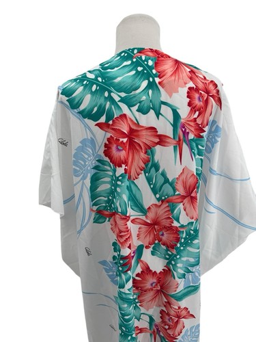 Vintage Royal Creations Hawaii Dress Kaftan Muu Muu White Floral One Size - Picture 8 of 14