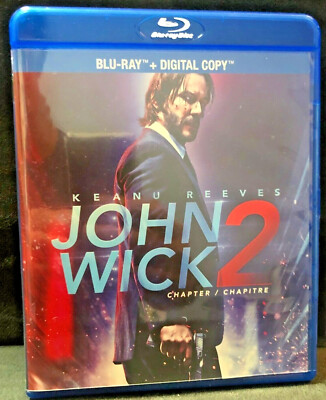 John Wick Chapter 2 Blu ray Bluray Digital copy Free Same Day Ship Canada 