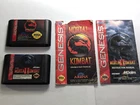 Mortal Kombat I + II with manuals Sega Genesis authentic lot of 2
