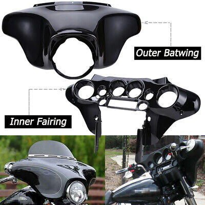 Black Front Batwing Upper Fairing Fit For Harley Touring Electra Glide 96-13