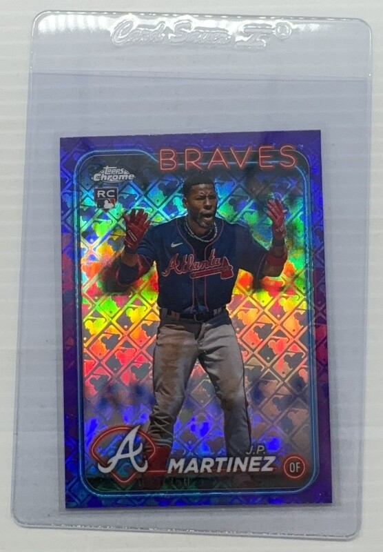 2024 Topps Chrome LogoFractor J.P. Martinez Purple Refractor Rookie RC #043/250