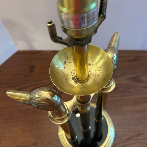 Vintage brass duck lamp double headed duck lamp tested and works 250 v cabin - Picture 8 of 20