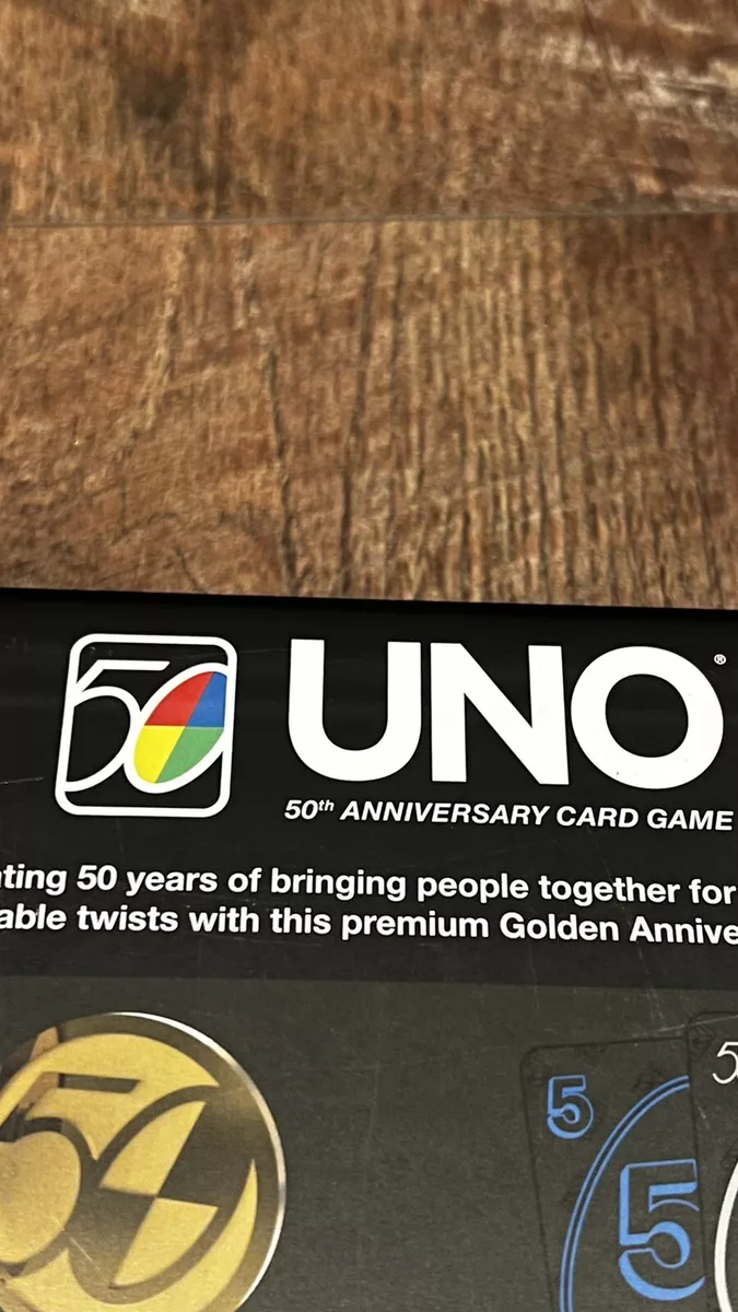 UNO Premium 50th Anniversary Golden Edition Card Game Exclusive