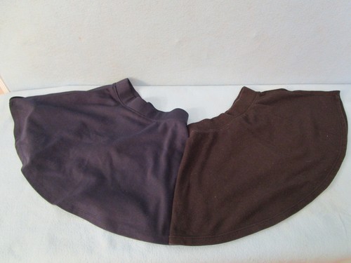 2 GIRL UNIFORM SKORT SIZE 5/6 S/P culottes skirt-shorts DARK BLUE & BLACK jersey - Picture 5 of 8
