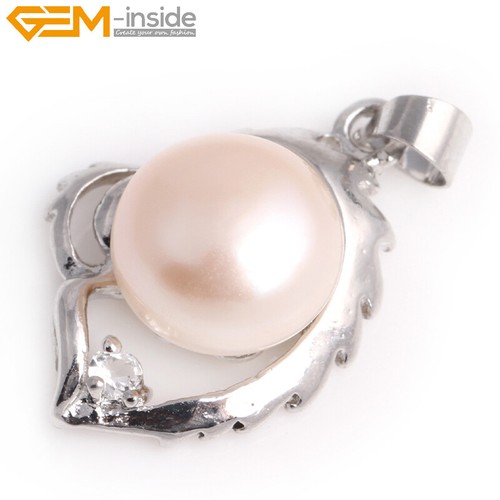 Gold Plated Freshwater Pearl Pendant Neckalce Jewelry Jewelry Gift 16x22mm Charm - Picture 25 of 27