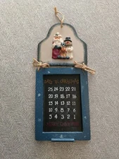 Count Down To Christmas DAYS TIL CHRISTMAS Chalkboard/Slate Christmas Decoration