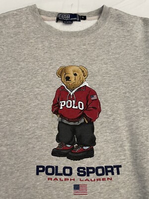 polo bear polo sports スウェット　XL size Polo Sport Ralph Lauren Vintage Polo Bear USA Crewneck Size