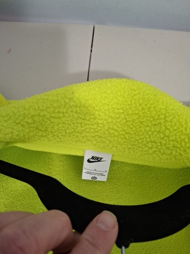 Nike Sportswear Essentials Sherpa Fleece Jacket Volt Mens Size LG DD5021-345 - Picture 16 of 19