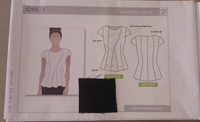 Style Arc Cyd Top Uncut Sewing Pattern Size 10