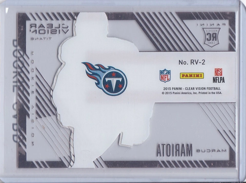 MARCUS MARIOTA ROOKIE CARD Clear Vision Football 2015 TITANS RC Vegas Raiders - Image 2 of 2