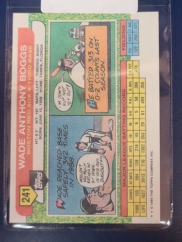 Tarjetas de béisbol 1983-2000 Wade Boggs Salón de la fama Medias Rojas de Boston Tú eliges Raras - Imagen 75 de 89