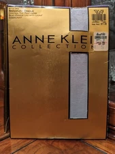 Anne Klein Signature Opaque Control Top Pantyhose Rare Ice Blue  B Up To 5' 10"