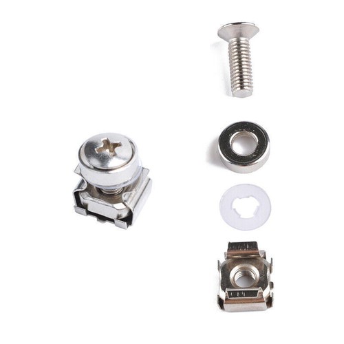 10Sets Durable Metal Nickel Plated Cage Nuts & Screws For Server Rack Cabinet - 第 8/12 張圖片