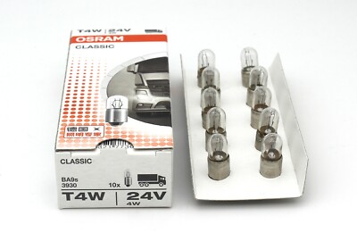 10pcs osram 3930 T4W 4W BA9s 24V halogen lamp Parking lights