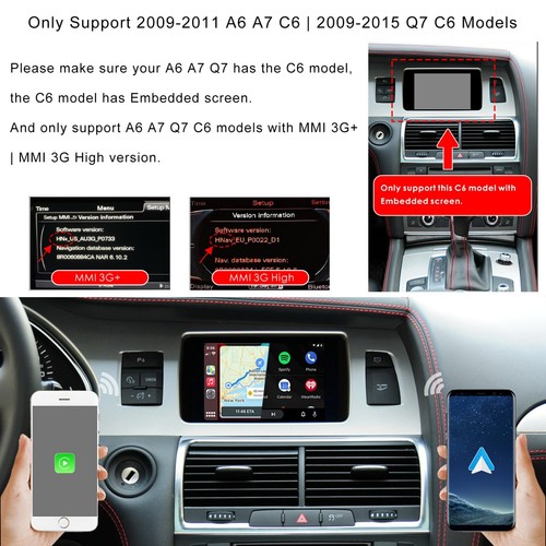 Fit For Audi A3 A4 A5 A6 A7 Q3 Q5 Q7 Wireless CarPlay Android Auto Retrofit Kit - Picture 34 of 35