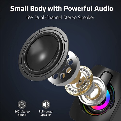 USB Przewodowy LED Komputer Głośniki Stereo Bass Subwoofer 3,5 mm do komputera stacjonarnego PC MP3 ^ - Zdjęcie 4 z 12