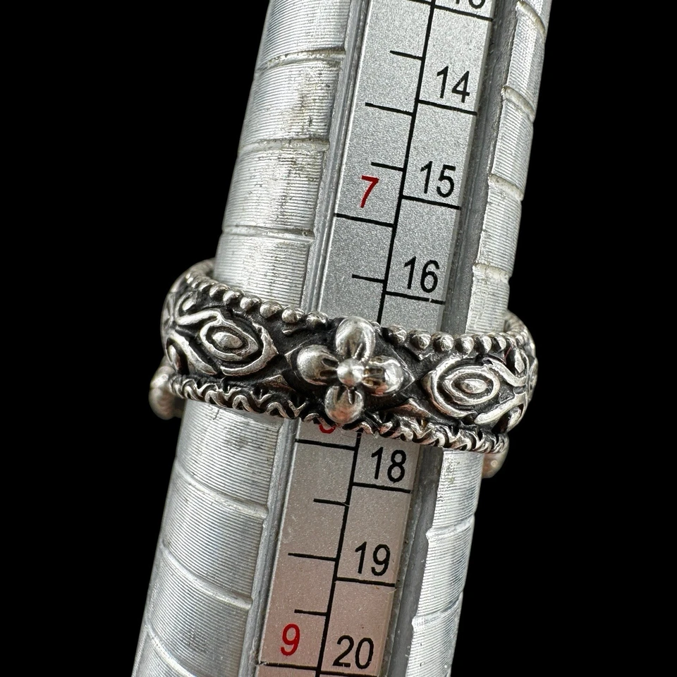 Anillo Barbara Bixby Garuda Bird Sterling 18k piedras preciosas multicolores talla 7,75 Foto 4 de 4