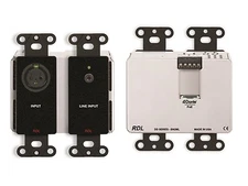 RDL DDB-BN2ML 2x2 Wall-Mounted Bi-Directional Mic/Line Dante Interface/Black