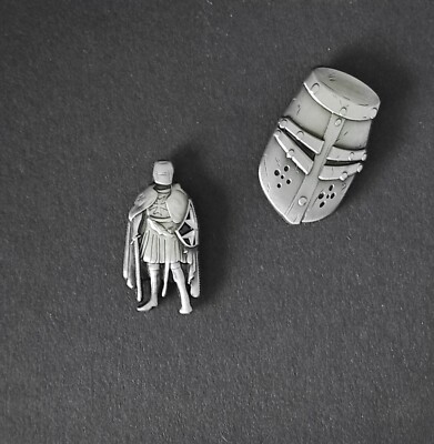 2er SET: PIN/Anstecker TEMPLER + Ritterhelm (Kreuzritter, Crusader)
