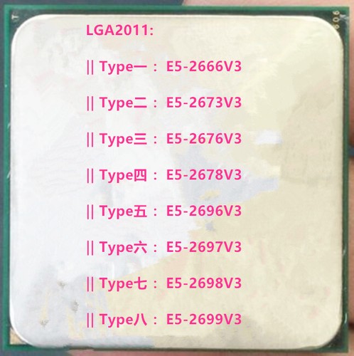 Intel E5-2666V3 E5-2673V3 E5-2676V3 E5-2678V3 2696V3 E5-2697V3 2698V3 2699V3 CPU