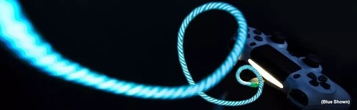 10x Micro USB Cables Charge Sync Orange Light up Pulse Electroluminescent 3 Feet - Picture 3 of 3