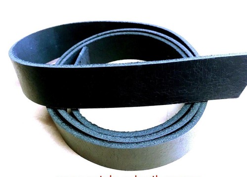 3.5mm BLACK Leather Belt Blank Hide Strap Make Own Belt Guitar Rifle DogCollar - Photo 1 sur 3