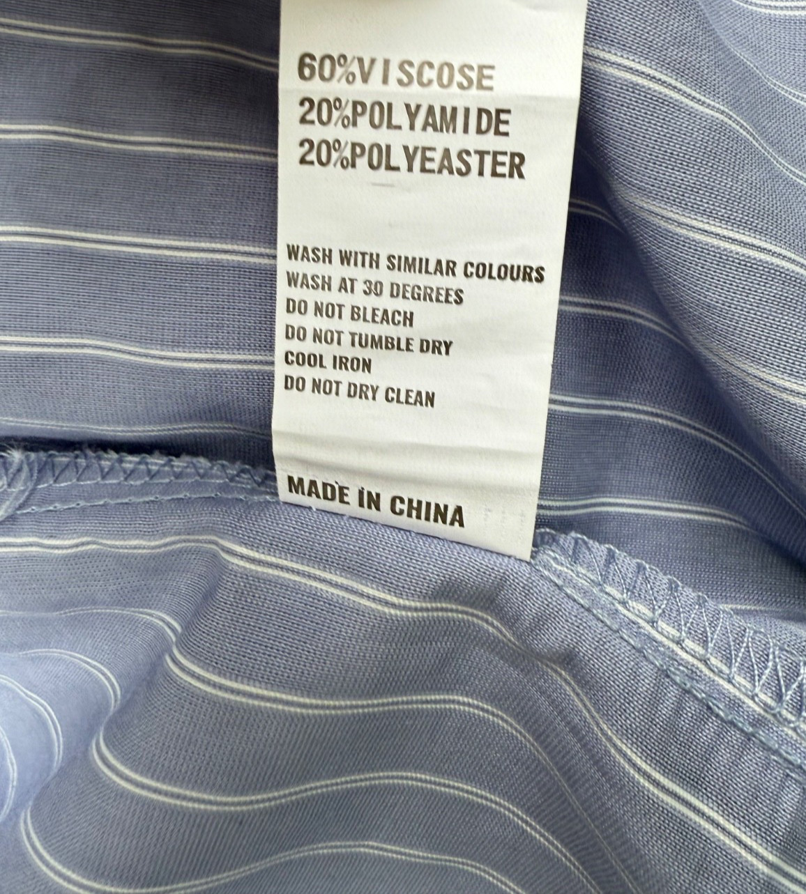 New LOLA MAY Blue Striped Button Down Shirt Dress size 10 image 8