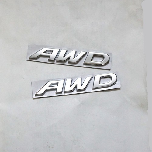 1x Sep Silver Chrome AWD Metal Decal Emblem Sticker Badge Sports Turbo 3D Diesel - Picture 8 of 12