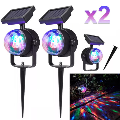 2PCS Solar Laser LED Projector Light In/Outdoor Christmas Lamp Xmas Decor US