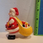Vintage Marx Plastic Ramp Walker Santa Claus Toy Sack Bag Christmas toy