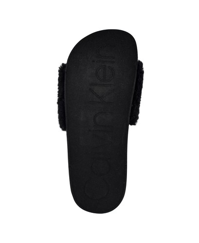 NUEVO CON ETIQUETAS CALVIN KLEIN MUJER *SANDALIAS AMAYA FUZZY SLIDE* NEGRAS TALLA 9 M - Imagen 5 de 5