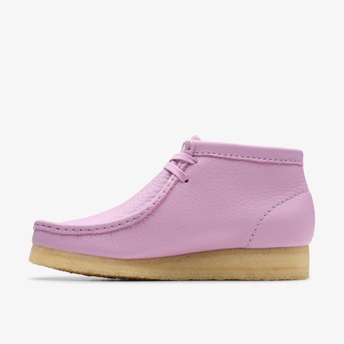 Clarks Women Wallabee Boots Mauve Leather 26180648 - Picture 6 of 6