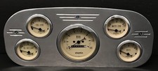 1935 1936 Ford Truck 5 Gauge Dash Panel Insert Polished Mechanical Set Tan