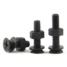 Black Nylon Phillips Countersunk Flat Head Screws with Hex Nut Flat Washer