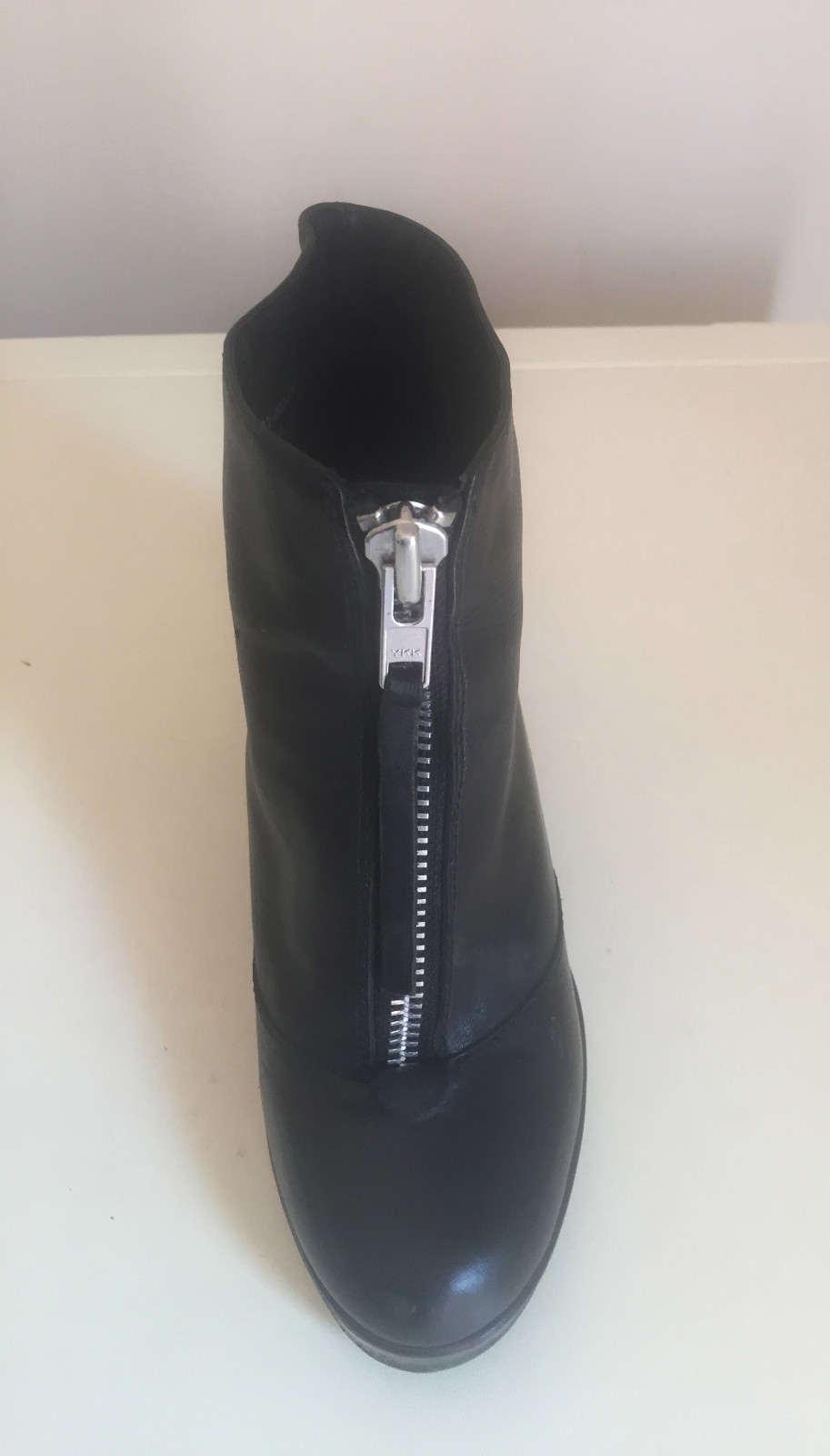 Topshop Negro Cuero Cremallera Bloque Tacón Tacón Bloque Zapatos 36 8be16f Topshop Negro Cuero Cremallera Bloque Tacón Tacón Bloque Zapatos 36 8be16f