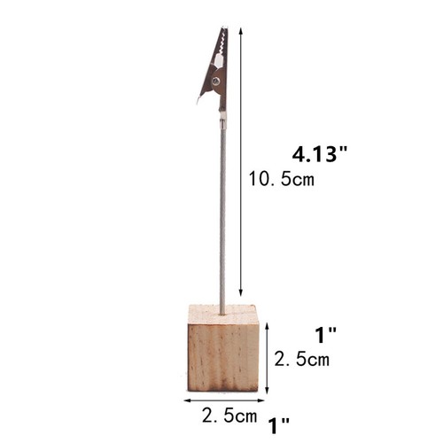 10pcs Wood Metal Photo Alligator Clip Memo DIY Wires Picture Holder Table Stand - Picture 3 of 7