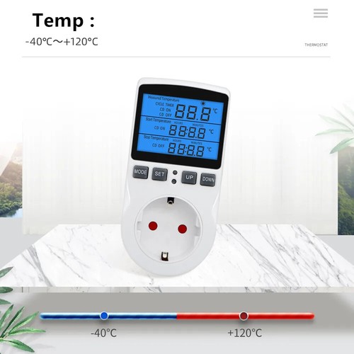 Temperature Controller Socket Digital Thermostat 120/220V Timer Socket Outlet - Picture 4 of 18