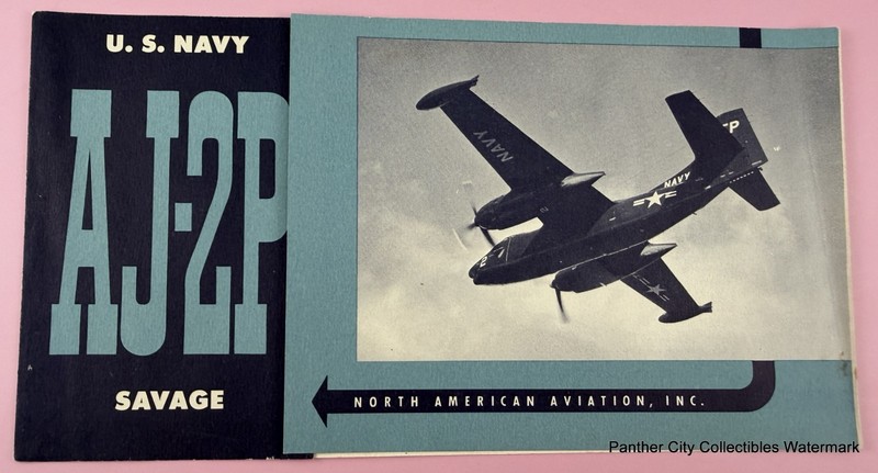 c1950s Manufacturer Brochure North American Aviation U.S. Navy AJ-2P Savage