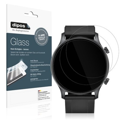 2x Schutzfolie für Haylou RS3 - Anti-Shock 9H Folie dipos Glass Kunststoffglas
