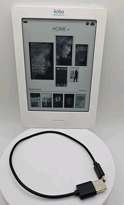 Kobo N905 Touch Edition eReader Tablet 6'' Display White With Gray Back Tested