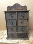 Antique 8 Drawer Apothecary Spice Cabinet Original Condition Farm Fresh Primitiv